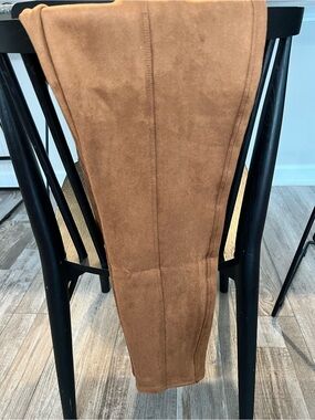 SPANX Suede-Look Brown Leggings